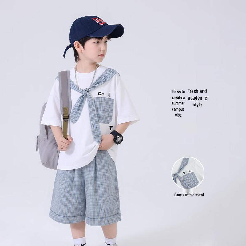 Boys' Summer Cotton T-Shirt & Shorts Set