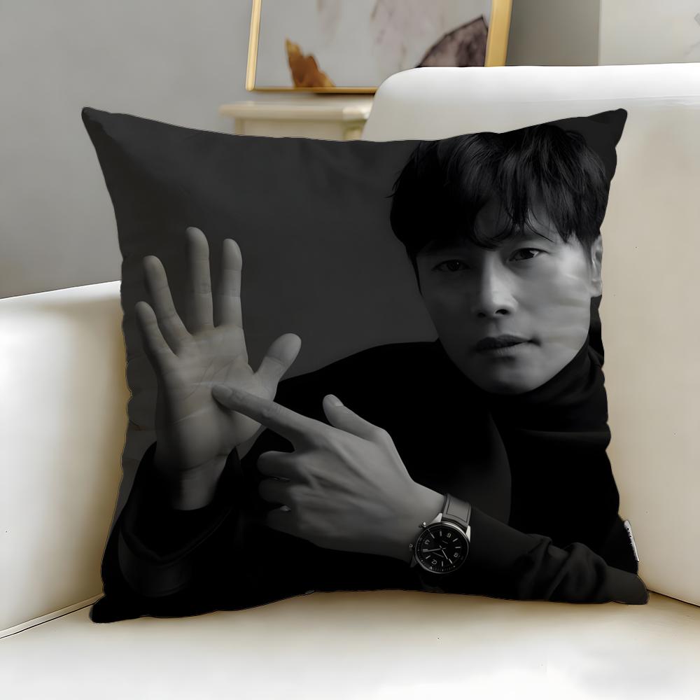 popular celebrity Musife Lee Byung Hun Cushion Cover Soft  EasyWash Pillow Case  Versatile for Couch Bed Travel and Office