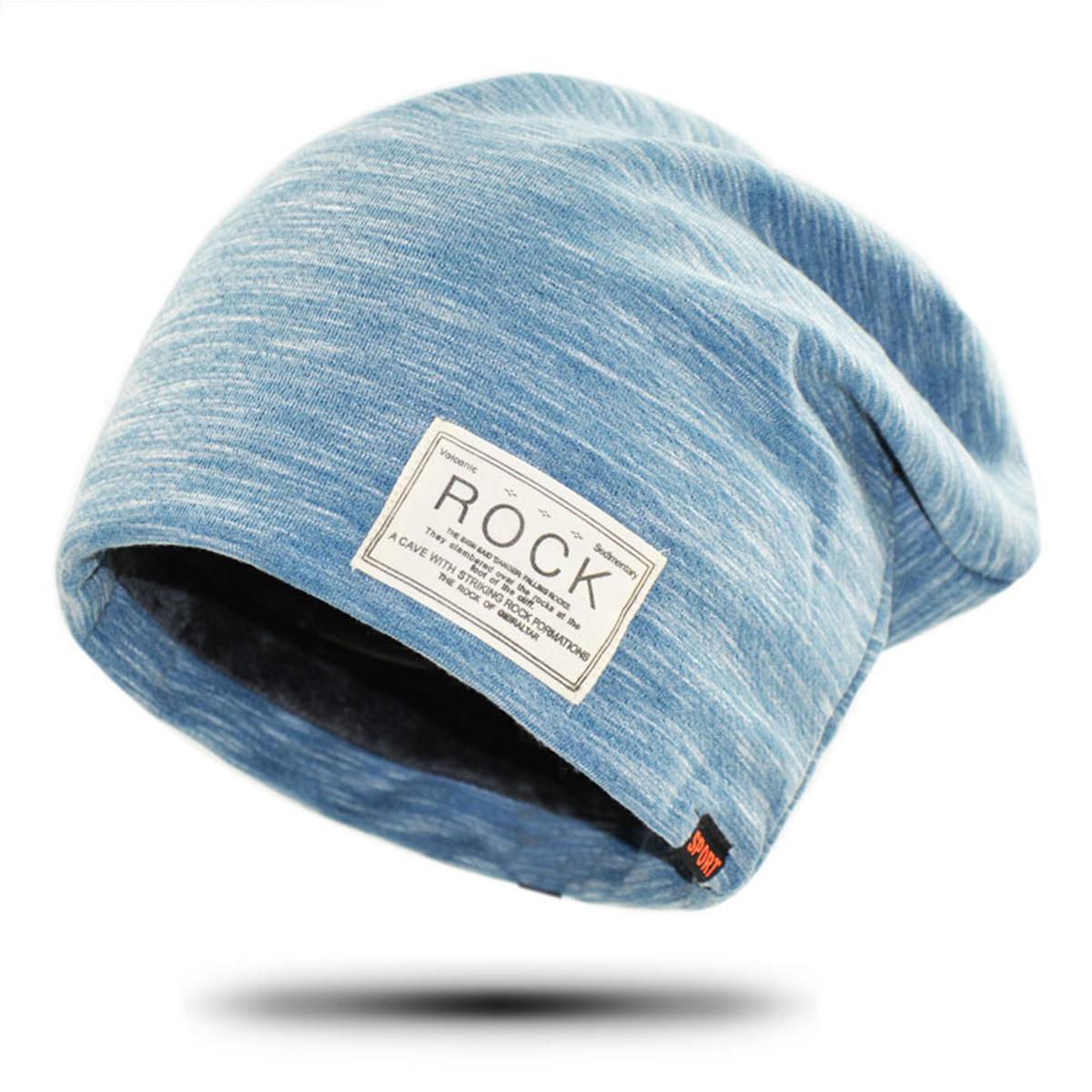 

Унисекс Rock Letter Label шапки зимние утолщенные бархатные для сохранения тепла шапка хип-хоп шапка шапки для женщин мужчин 56-59