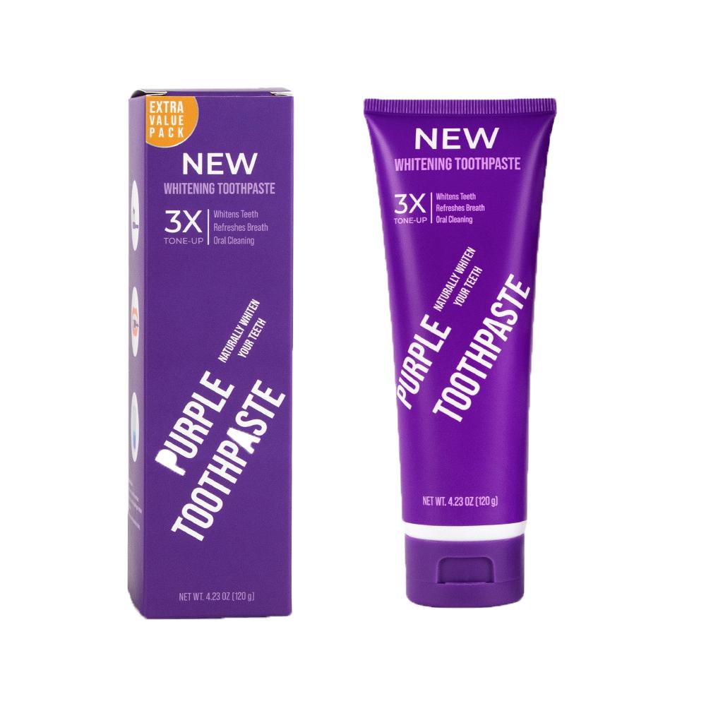 

Средства для отбеливания зубов Зубная паста Teeth Stain Purple Уход за деснами Полость рта Свежее дыхание 1PC