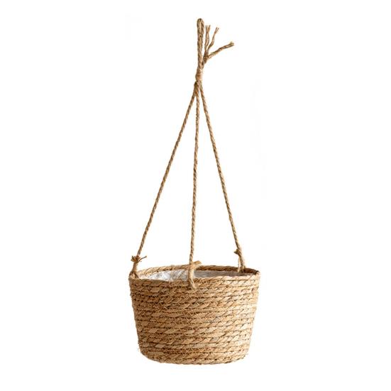 Flower Basket Strong Load-bearing Handmade Woven Indoor Outdoor Hanging Planter Flower Pot Holder Home Decor