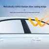 Upgraded Magnetic Titanium Silver Car Sunshade: Heat Insulation and Blackout Sun Visor