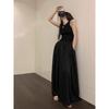 French White New Retro Dress Women's Summer Design Sense Niche Long Dress Waist Thin Skirt