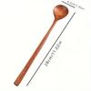 1pc Wooden Soup Spoon, Natural Tableware Cooking Utensil for Kitchen, Multi-Purpose Wood Ladle for Home Catering Wooden Spoons