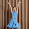 Children's Latin Dance Costumes Short Sleeves Velvet Summer Autumn Practice Grade Test Competition Regulations