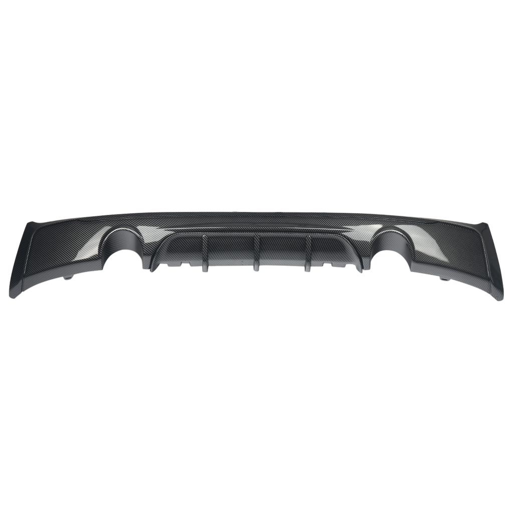 Rear Bumper Diffuser Dual Exhausts For BMW 2 Series F22 F23 M Performance/M Sport 2014-2020 Carbon Fiber Look Gloss Black