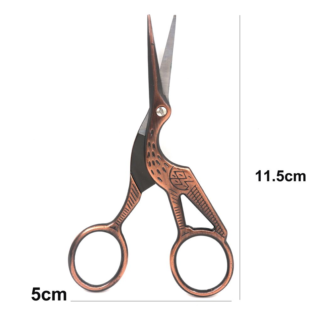 Stainless Steel Vintage Embroidery Crane Bird Cutters Scissors Sewing Tool Shears Tailor Scissors