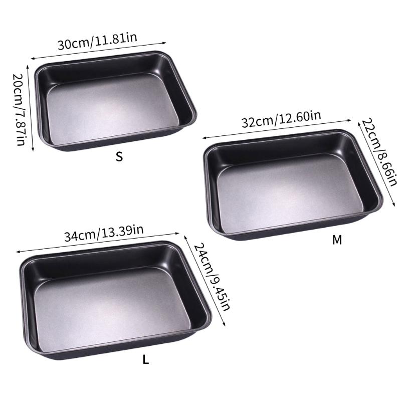 Rectangular Cake Pan Deep Baking Sheet Nonstick Coating Bakeware Roasting Tray for Toaster Oven Kitchen Turkey Pan