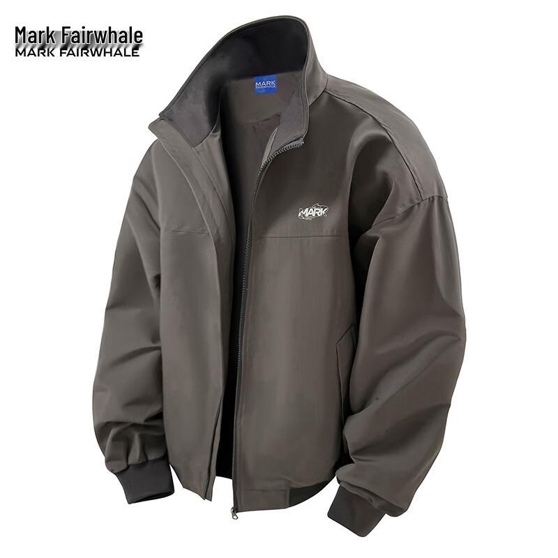 Mark Fairwhale Men's Retro Stand Collar Bomber Jacket