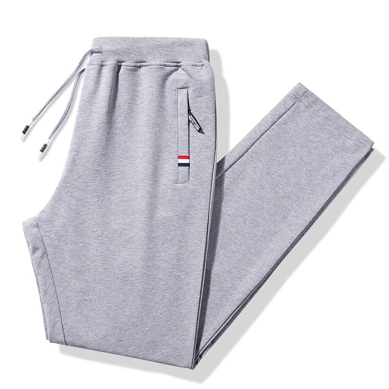 Men's Cotton Casual Pants - 2025 Spring/Autumn, Loose Fit, Plus Size, Straight Leg, Cuffed Sweatpants