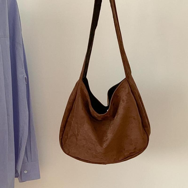 Autumn and Winter Retro Suede Bag Simple and Versatile Light Commuter Tote Bag Female Leopard Print Large Capacity Shoulder Bag