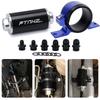 ID:58MM Universal Fuel Filter with Bracket with 2pcs AN6/AN8/AN10 Adaptor Fittings with 100micron Steel Element PQY5573+LS2511