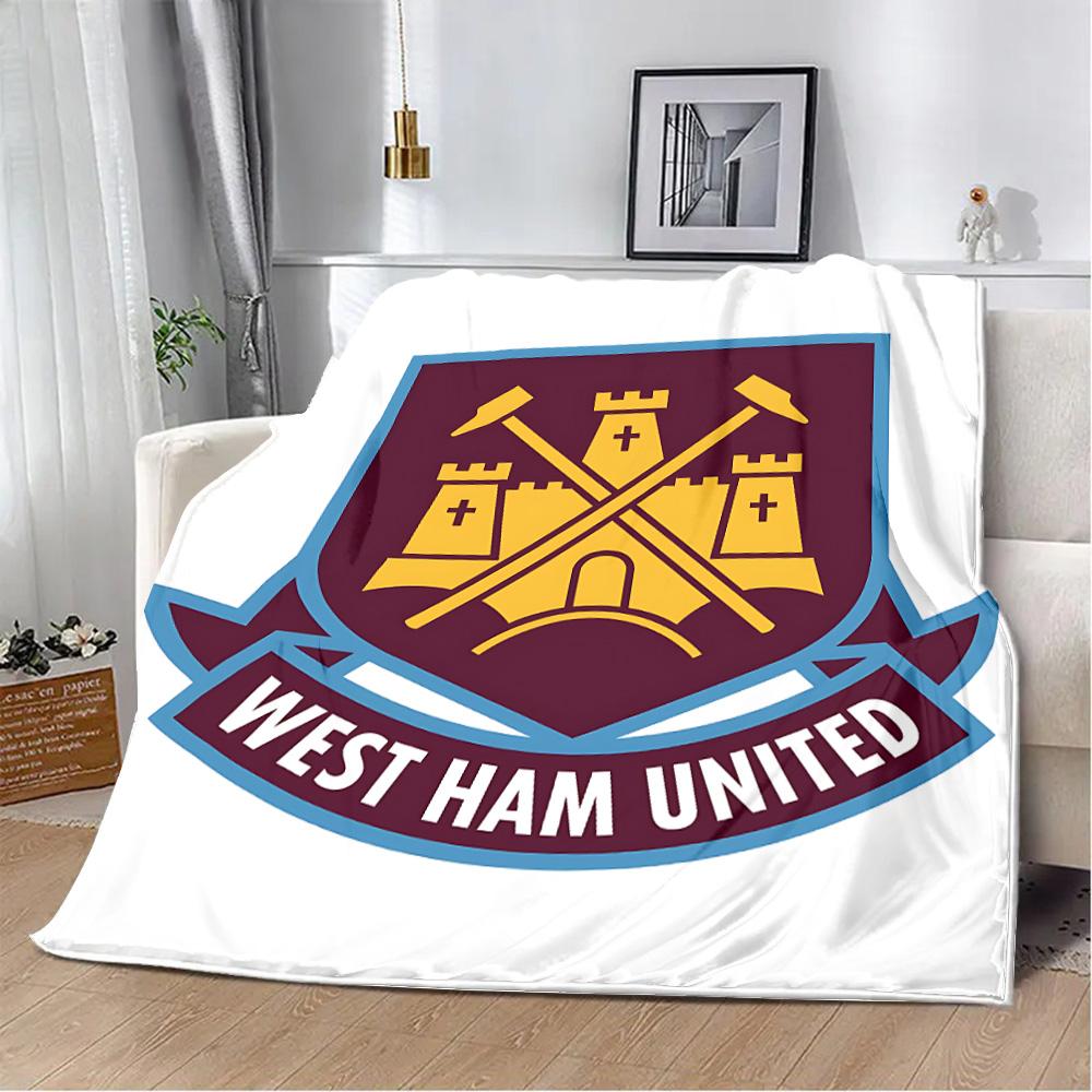 Hams Uniteds F.C Printed Blanket Picnic Blankets Warm Blanket Soft and Comfortable W-Wests Blanket Home Travel Birthday