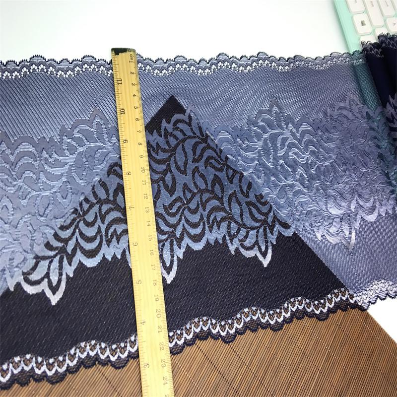 (3 Colors) 22.5cm wide Elastic Lace, Two Tone Stretch Lace Fabric for Lingerie, Bra, Underwear, Garment, Sewing & Crafting