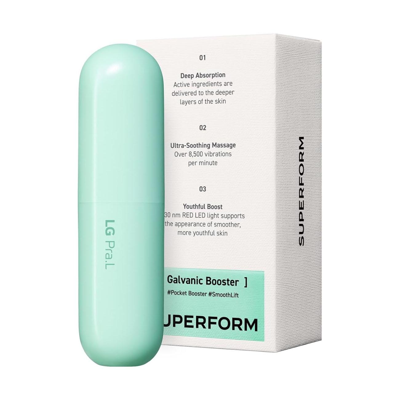 LG Pra.L Super-Foam Galvanic Booster Beauty Device – Aqua Mint Aqua Mint