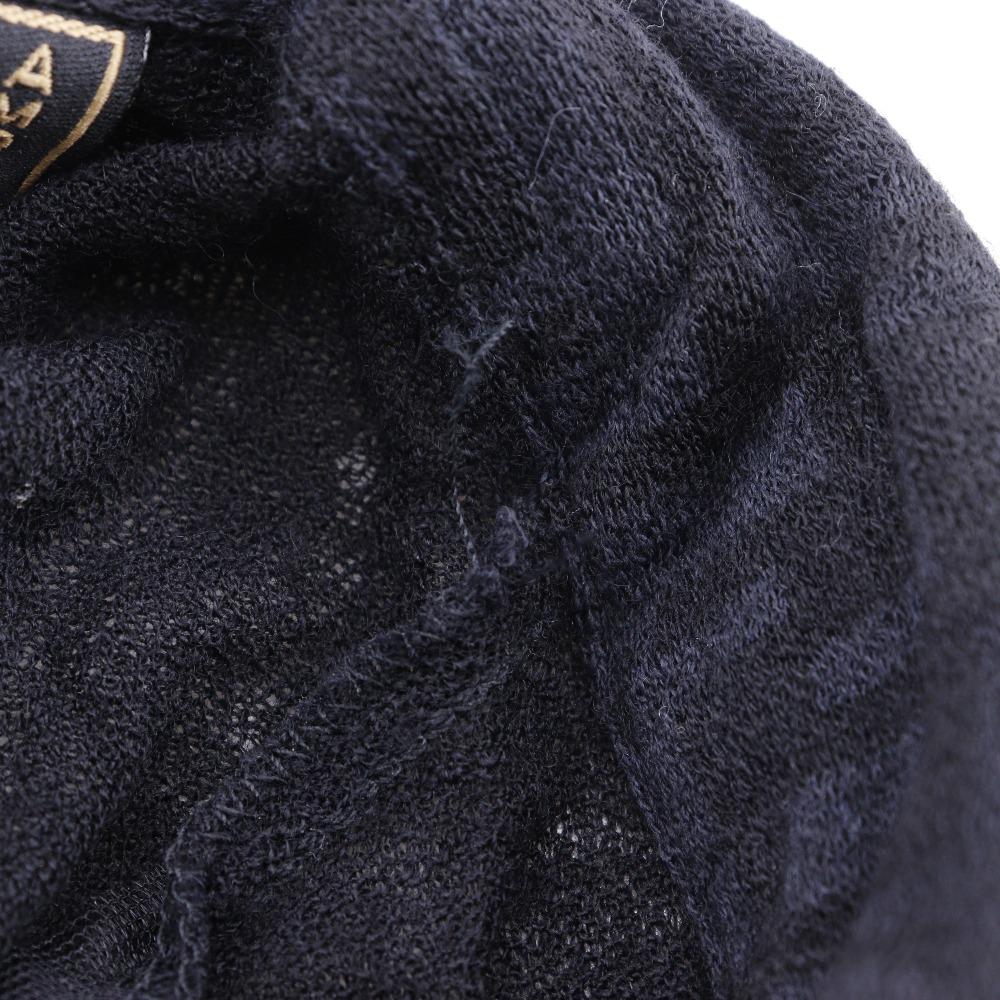 Fendi Zucca Long Sleeve Shirt Black Wool Women Used