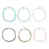 Naure Stone Turquoises Crystal Beaded Choker Necklace for Women, Fashion Irregular Bohemian Healing Crystal Choker Jewelry