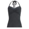 Sweet Girly Lace Halter Vest - Simple Solid Color Versatile Camisole Top