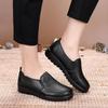 Mom shoes foreign trade soft sole comfortable deep mouth single shoes non-slip women's leather shoes round head large size flat women's shoes