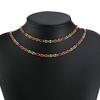 1 Meter Stainless Steel Blue Black Enamel Twisted Chains for DIY Jewelry Making Women Necklace Bracelets Supplies Nickel Free