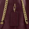 Coach Evelyn 34 Gold Buckle Leather Shoulder Bag Large Women Shoulder Bag Burgundy CCZ79-IMORX