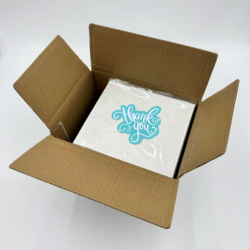 50-Pack Unique Minimalist Thank You Cards with Envelopes Creative Small Irregularly Shaped Cards for Clients Customers Employees