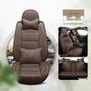 Universal Full Coverage Leather Car Seat Cushion and Linen Cover