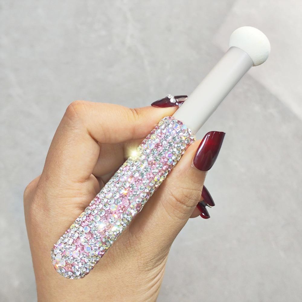 High Appearance Level Mushroom Round Head Concealer Brush Artificial Diamond-Set Sponge Small Head Eye Painless Brush Set