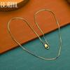 925 Sterling Silver 16-30 Inch Side Chain Gold Necklace Wedding Jewelry
