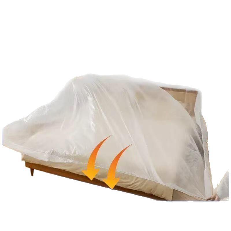Thickened Transparent Dust Cover with Elastic Cuffs for Furniture Protection