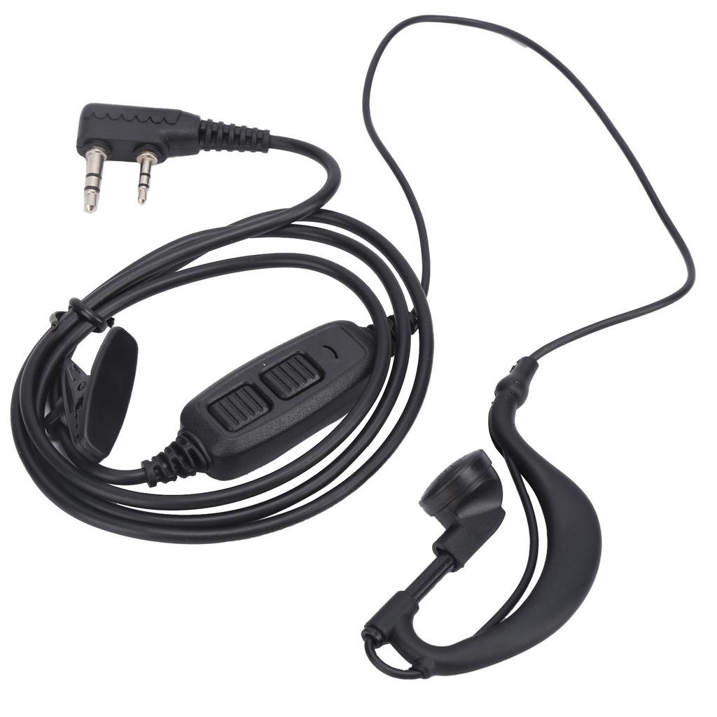 Walkie Talkie Earpiece Dual PTT Headset with Earplug Sleeve for BAOFENG UV‑82 UV‑82L UV‑89 UV8D