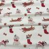 0.5m/1m/2m Cotton Linen Christmas Print Fabric For Tablecloths, Curtains, Christmas Decoration, Sofa Pillows Handmade DIY Fabric