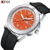 Ofns Brand Men's Quartz Watch - Waterproof with Dual Calendar & Simple Bar Markers