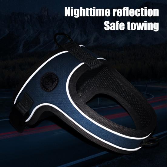 No-Pull Dog Harness Breathable Dog Harness with Reflective Leash Adjustable Fit Mesh Vest Harness