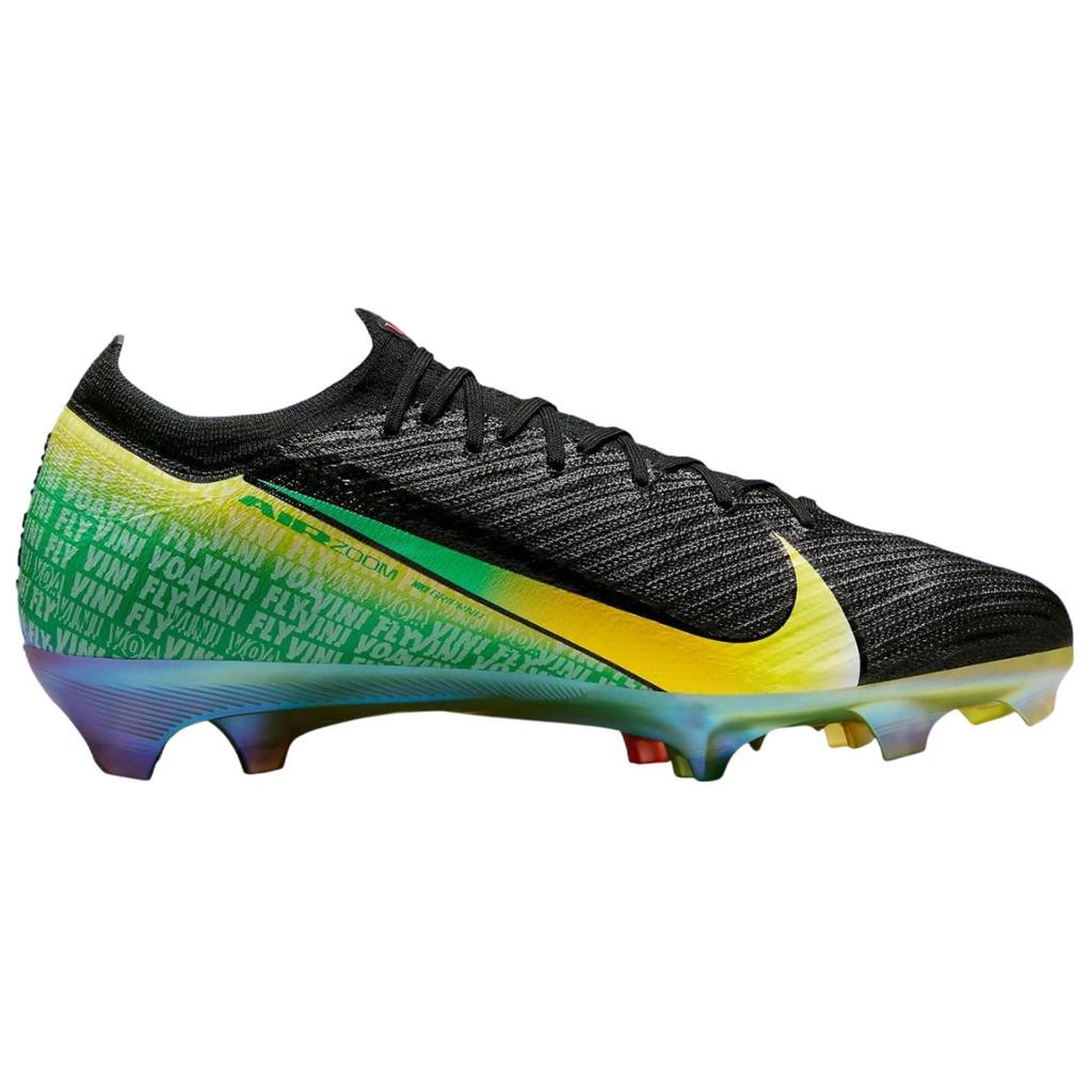 Nike Vini Jr. X Zoom Mercurial Vapor 16 Elite FG Vini Fly, Vini Voa Unisex Sneakers Black Green-Spark Soar IB2356-001