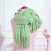 Imitation cashmere scarf women's autumn and winter mink hair men's scarf light luxury high-end sense solid color scarf Korean atmosphere sense