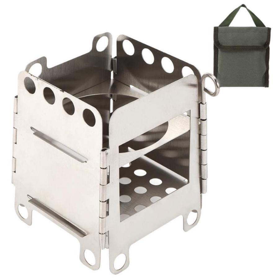 Camping Wooden Stove Portable Folding Lightweight Wooden Stove Portable Backpack Stove Outdoor Camping Cooking Travel Picnic KTY