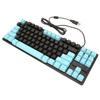 Wired Gaming Keyboard 87 Keys Ergonomic Color Backlit Design Desktop Notebook Computer AccessoriesBlue and Black