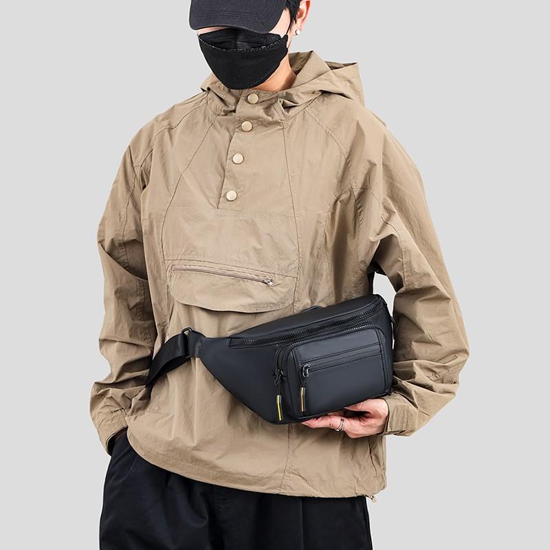 New Fanny Pack Men's Leisure Sports Outdoor Chest Bag Versatile Shoulder Messenger Bag Large Capacity Breast Bag