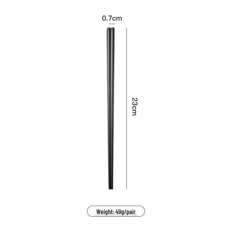 Aen Płaskie Pałeczki ze Stali Nierdzewnej 304, Ciężkie, Grube 3 mm, 50 g, 23 cm, Przenośna Koreańska Zastawa Stołowa.