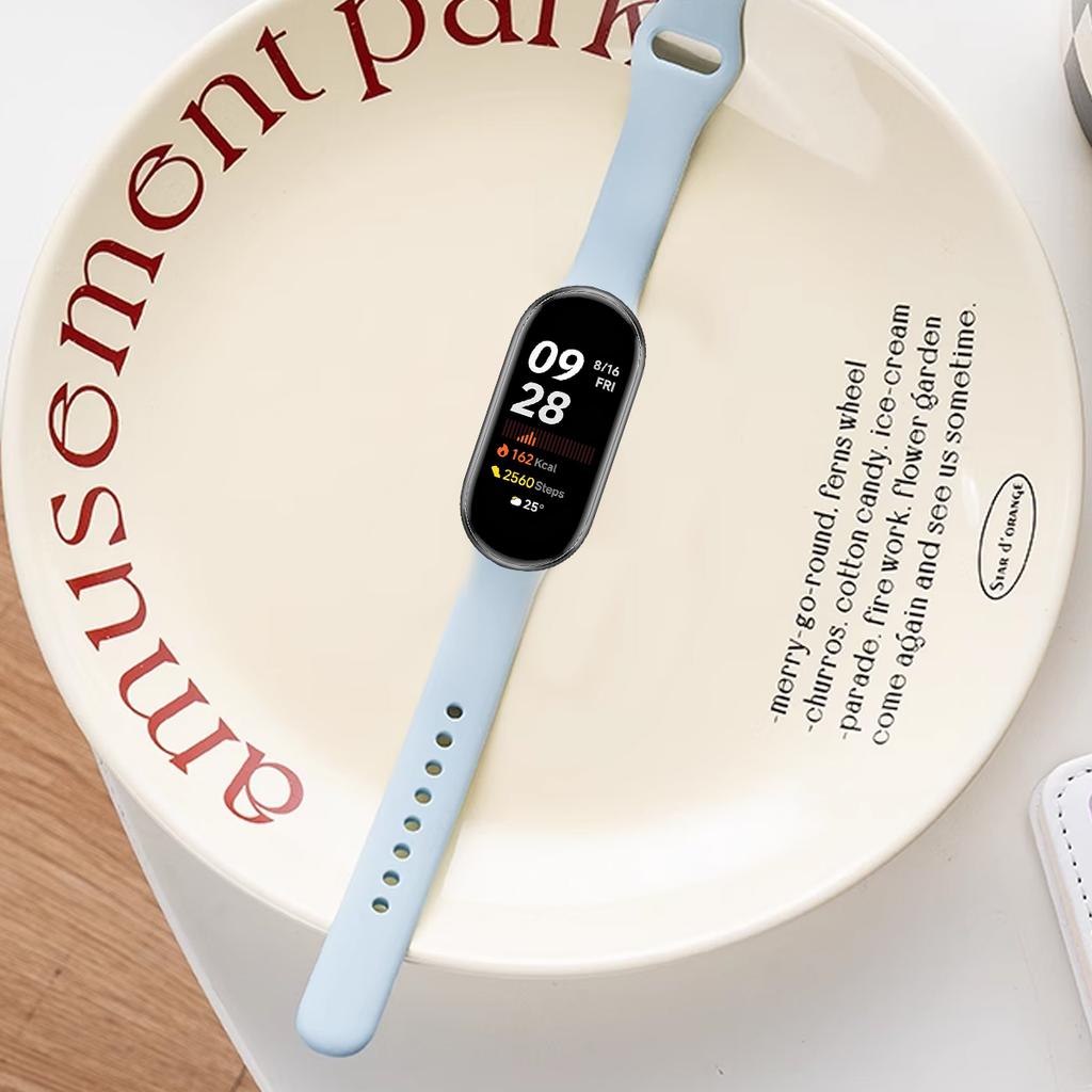 1PCS Soft Silicone Strap for Xiaomi Mi Band 10 9 8 Smart Watch Bracelet Replacement for Mi Band10 9 8 NFC WristBand Accessories