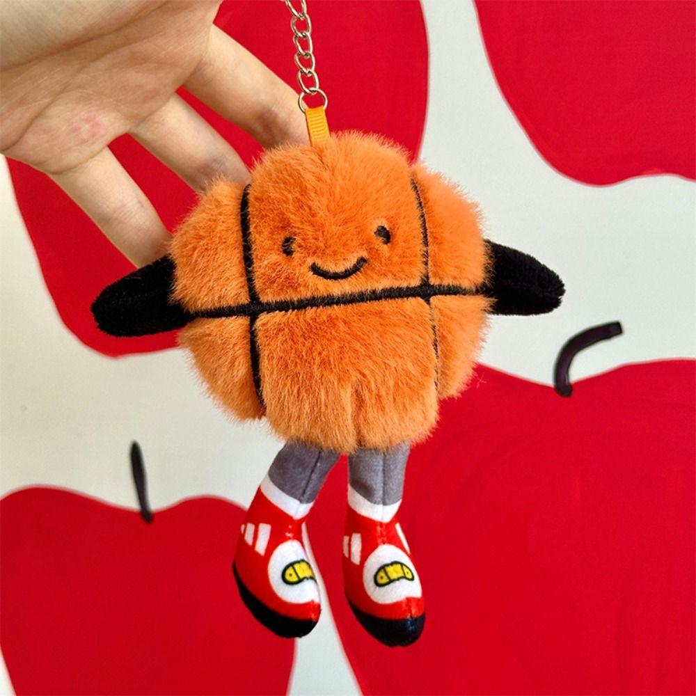 Rugby Billiards Football Plush Toys Cute Smiling Face Expression Ball-type Pendant Creative with Feet Children's Dolls