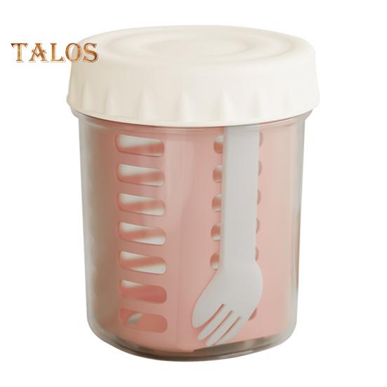 Salad Cup 501-600ml Food-Grade PP Leak-Proof Portable Salad Box with Lid Enhanced Drainage System Double Drain Cup