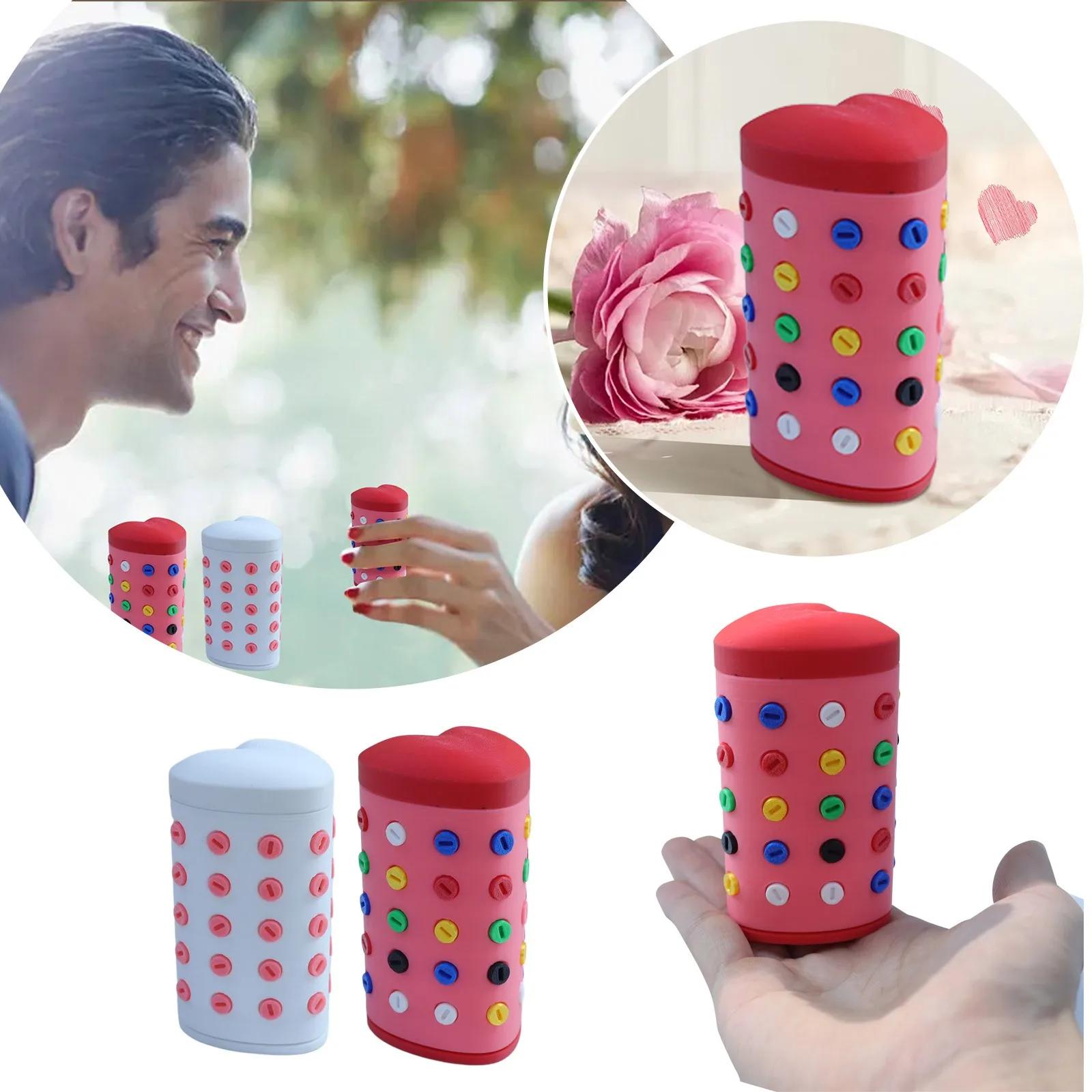 2 Years Old Girl Heart Annoying Gift Box With Screws Annoying Gift Box Annoying 3D Gift Box Puzzle Prank Toy Funny 1pc розовый