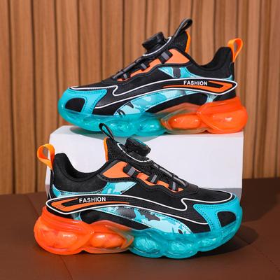 Middle and Older Children's Breathable Mesh Shoes Boys' Shoes 2025 New Children's Leather Sneakers Boys' Running Shoes Twisting Shoes