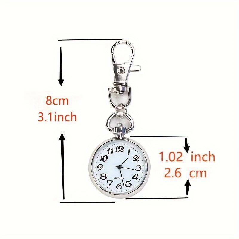 Large Number Clear Pocket Watch Keychain Hanging Watch Nurse Watch Student Exam Quartz Watch