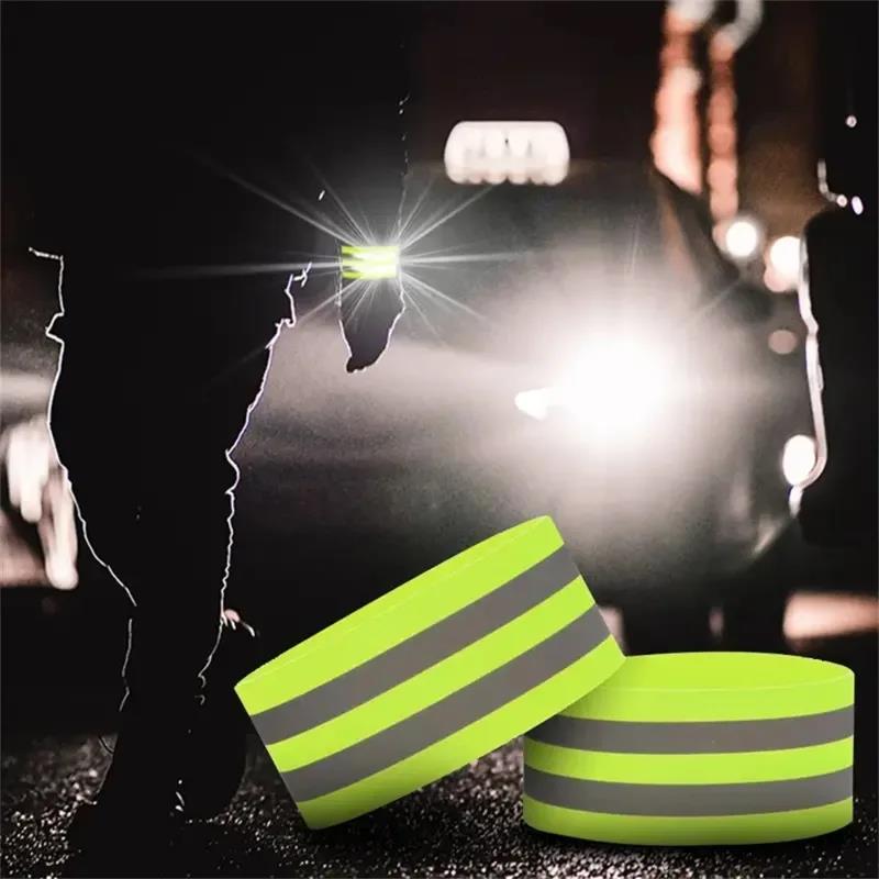 Paski odblaskowe do chodzenia nocą, jazdy na rowerze, biegania, bezpieczeństwa, taśma odblaskowa, opaski odblaskowe na nadgarstek, ramię, kostkę, nogę, wysoka widoczność