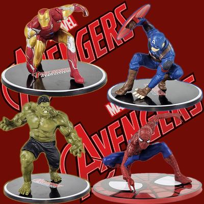Yenilmezler Kahraman Anime Figürü Süs - ÖrümcekAdam Venom Hulk Demir Adam Çizgi Film Film Model Oyuncak Pasta Araba Dekorasyonu ve El Sanatları İçin