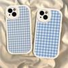 Simple Chic Lattice Pattern Phone Cover For IPhone 11 12 13 14 15 16 Pro Max Mini Plus Soft Leather Case