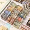 YUBX Masking Basic Washi Tape Kollektion mit Retro Geometrischen Dünnen Streifen für DIY Geschenk und Geschenkdekoration Erinnerung an das Band, 60-teiliges Set,